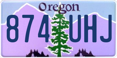 OR license plate 874UHJ