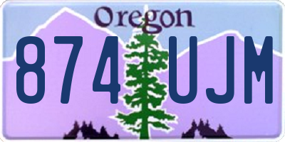 OR license plate 874UJM