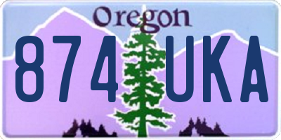 OR license plate 874UKA
