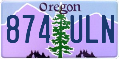 OR license plate 874ULN