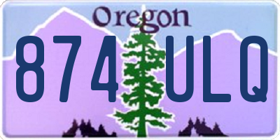 OR license plate 874ULQ