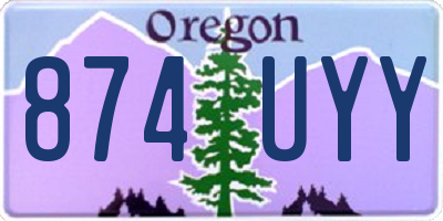 OR license plate 874UYY