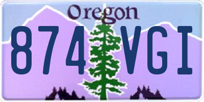 OR license plate 874VGI
