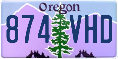 OR license plate 874VHD