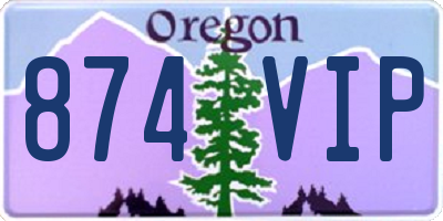 OR license plate 874VIP