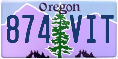 OR license plate 874VIT