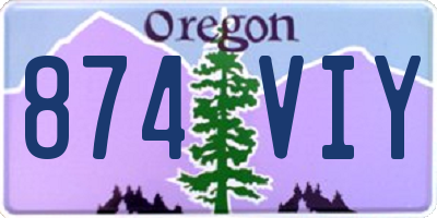 OR license plate 874VIY