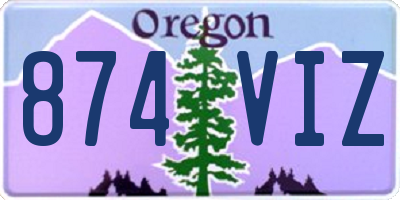 OR license plate 874VIZ