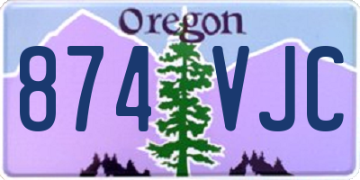 OR license plate 874VJC