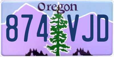 OR license plate 874VJD