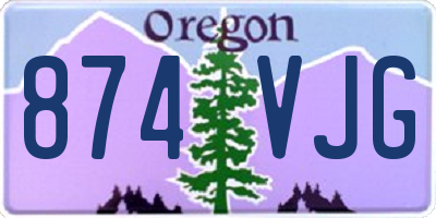 OR license plate 874VJG