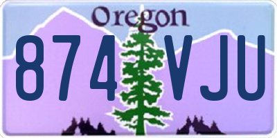 OR license plate 874VJU