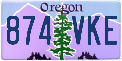 OR license plate 874VKE