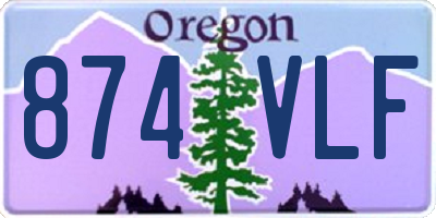 OR license plate 874VLF