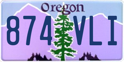 OR license plate 874VLI