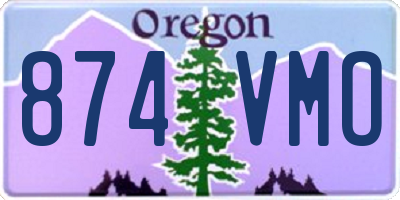 OR license plate 874VMO