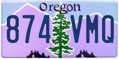 OR license plate 874VMQ