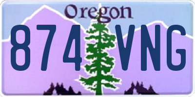 OR license plate 874VNG