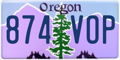 OR license plate 874VOP
