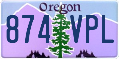 OR license plate 874VPL