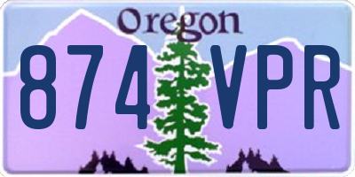 OR license plate 874VPR