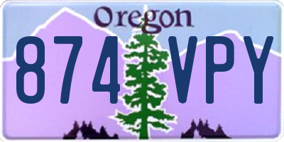 OR license plate 874VPY
