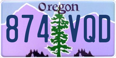 OR license plate 874VQD