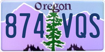 OR license plate 874VQS