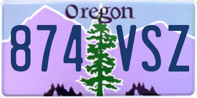 OR license plate 874VSZ