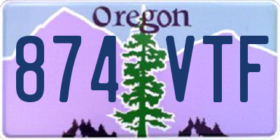 OR license plate 874VTF