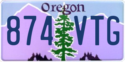 OR license plate 874VTG