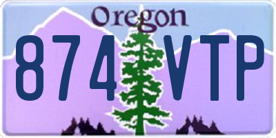OR license plate 874VTP