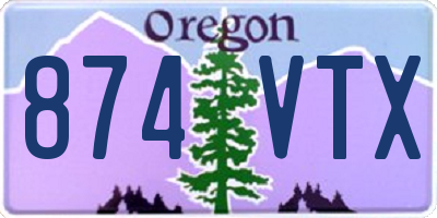 OR license plate 874VTX