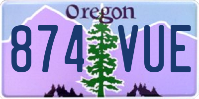 OR license plate 874VUE