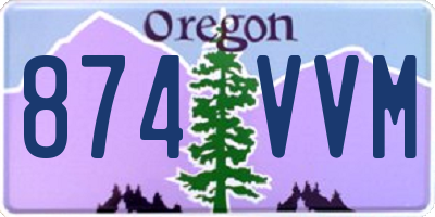 OR license plate 874VVM