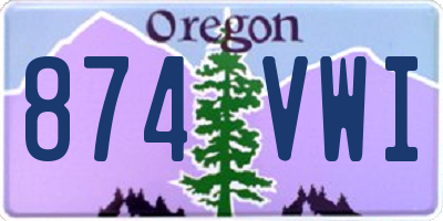 OR license plate 874VWI