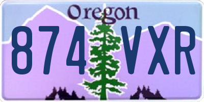 OR license plate 874VXR