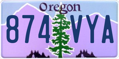 OR license plate 874VYA