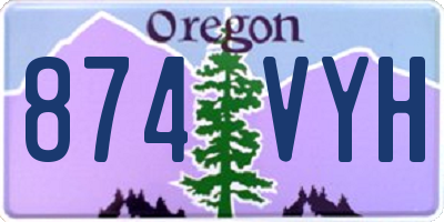OR license plate 874VYH