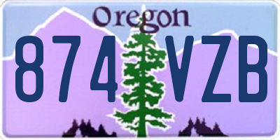 OR license plate 874VZB
