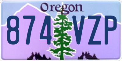 OR license plate 874VZP