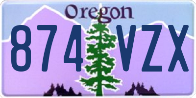OR license plate 874VZX