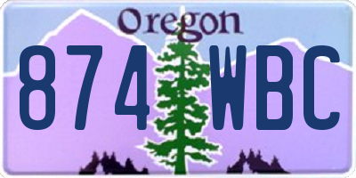 OR license plate 874WBC