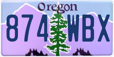 OR license plate 874WBX