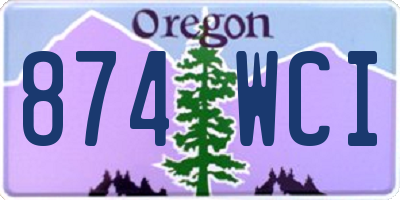 OR license plate 874WCI