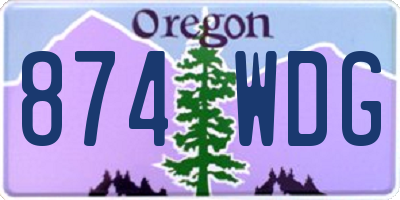 OR license plate 874WDG