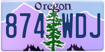 OR license plate 874WDJ