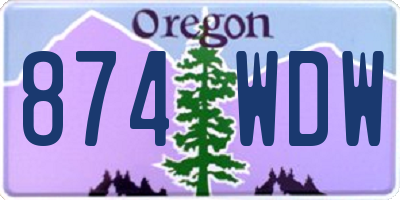 OR license plate 874WDW