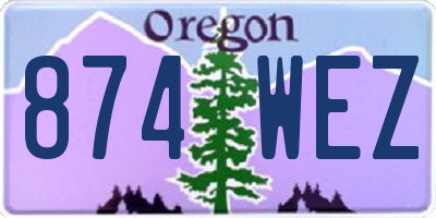 OR license plate 874WEZ