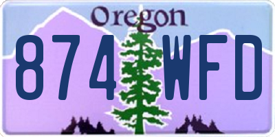 OR license plate 874WFD
